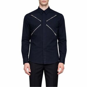 Givenchy Dress Shirt with Silver Zipper Details